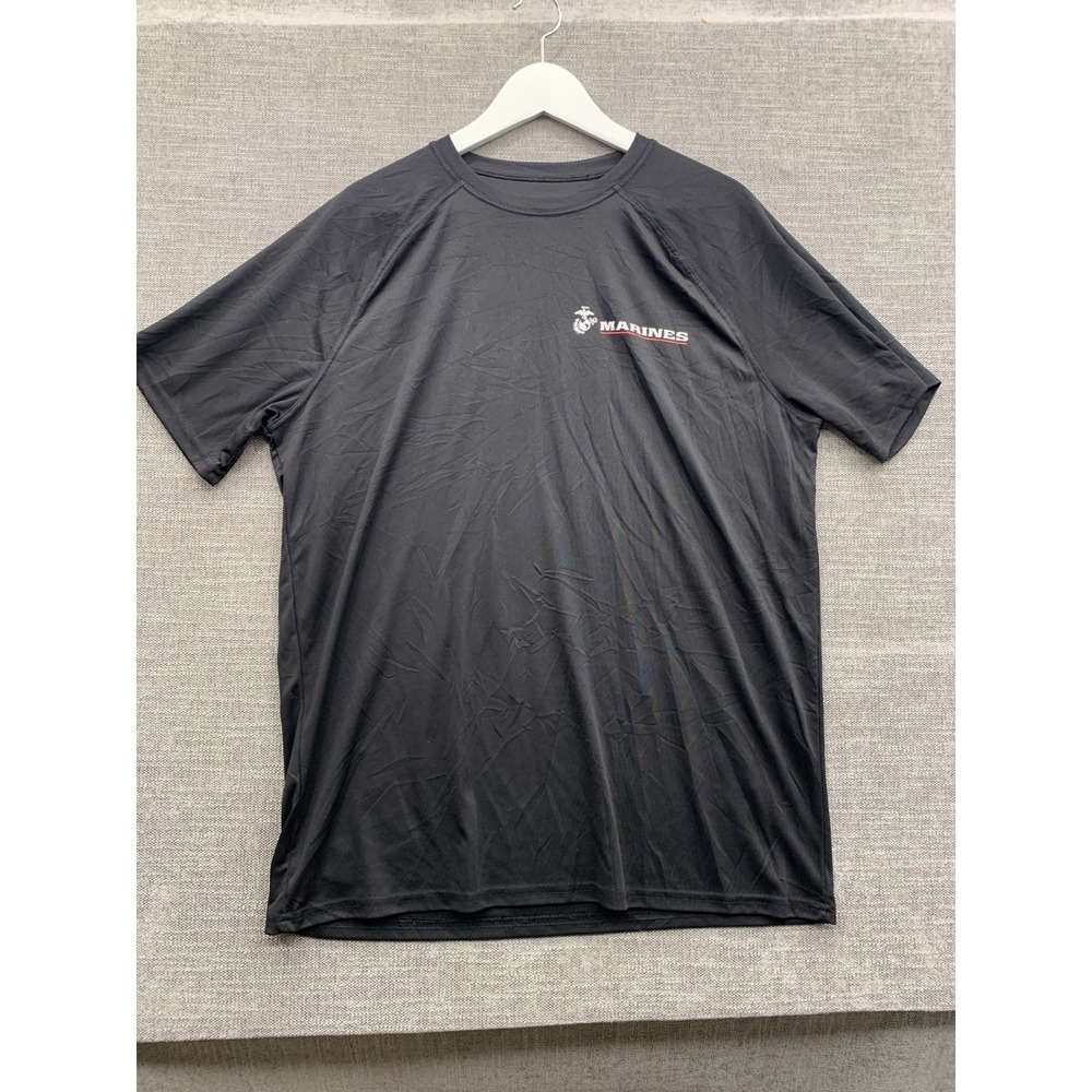 Marines T Shirt Mens L Black Pain Is Weakness Leaving The Body Raglan Sleeve